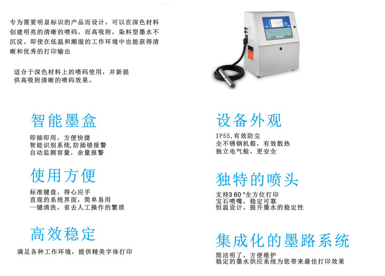 威領YST-1000小字符噴碼機設計介紹